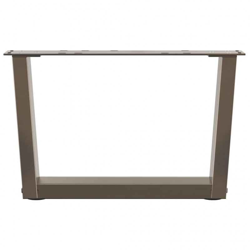 Nogi do stolika kawowego w kształcie litery V 2 szt. Naturalna stal 50x(30-31,3) cm Stal