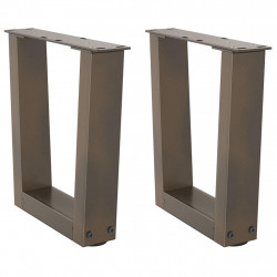 Nogi do stolika kawowego w kształcie litery V 2 szt. Naturalna stal 30x(30-31,3) cm Stal