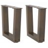 Nogi do stolika kawowego w kształcie litery V 2 szt. Naturalna stal 30x(30-31,3) cm Stal