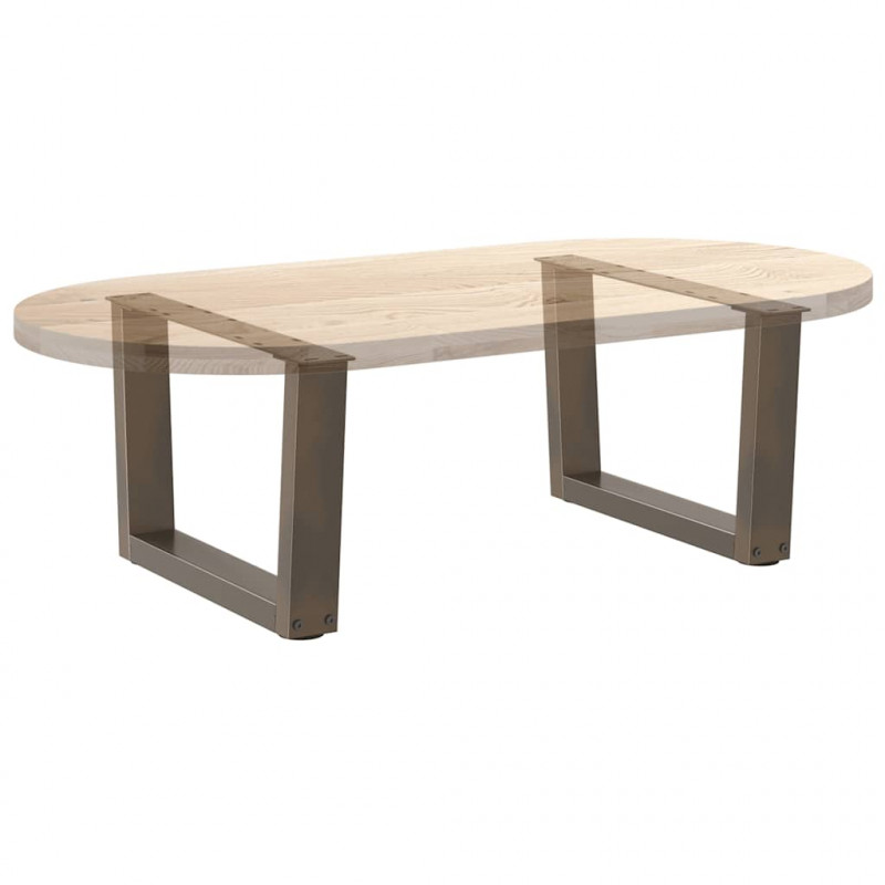 Nogi do stolika kawowego w kształcie litery V 2 szt. Naturalna stal 50x(30-31,3) cm Stal