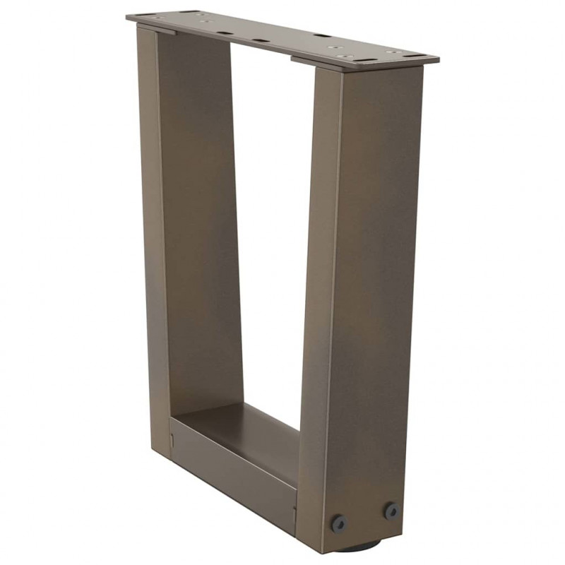 Nogi do stolika kawowego w kształcie litery V 2 szt. Naturalna stal 30x(30-31,3) cm Stal