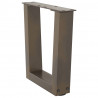 Nogi do stolika kawowego w kształcie litery V 2 szt. Naturalna stal 30x(30-31,3) cm Stal