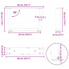 Nogi do stolika kawowego w kształcie litery V 2 szt. Naturalna stal 50x(30-31,3) cm Stal