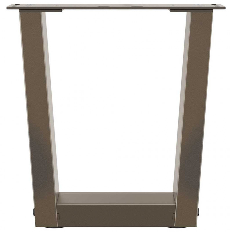 Nogi do stolika kawowego w kształcie litery V 2 szt. Naturalna stal 30x(30-31,3) cm Stal