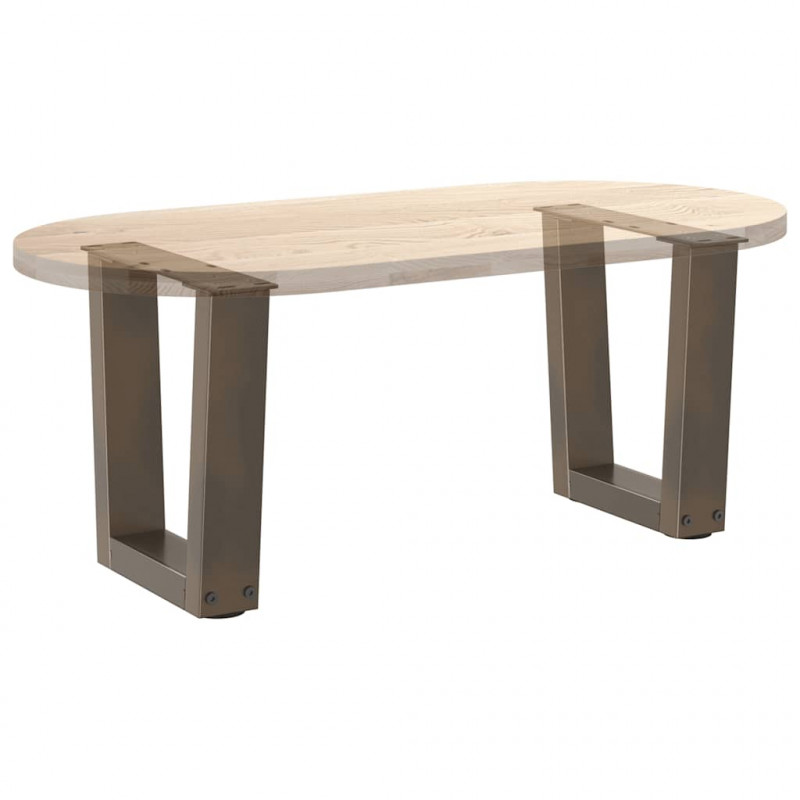 Nogi do stolika kawowego w kształcie litery V 2 szt. Naturalna stal 30x(30-31,3) cm Stal