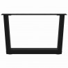 Nogi do stolika kawowego w kształcie litery V 2 szt. Czarne 60x(30-31,3) cm Stal