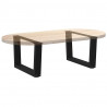 Nogi do stolika kawowego w kształcie litery V 2 szt. Czarne 60x(30-31,3) cm Stal