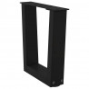Nogi do stolika kawowego w kształcie litery V 2 szt. Czarne 40x(30-31,3) cm Stal