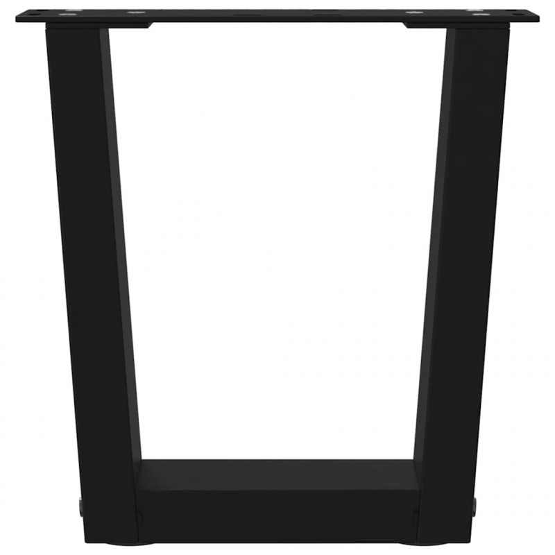 Nogi do stolika kawowego w kształcie litery V 2 szt. Czarne 40x(30-31,3) cm Stal