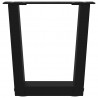 Nogi do stolika kawowego w kształcie litery V 2 szt. Czarne 40x(30-31,3) cm Stal
