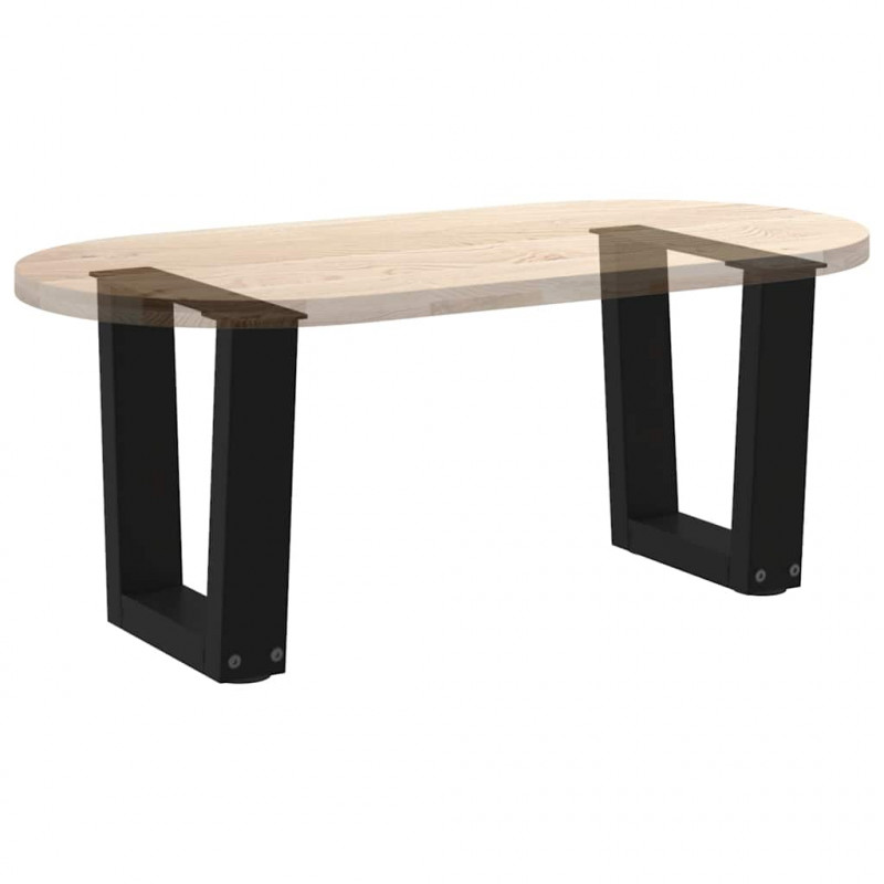 Nogi do stolika kawowego w kształcie litery V 2 szt. Czarne 40x(30-31,3) cm Stal