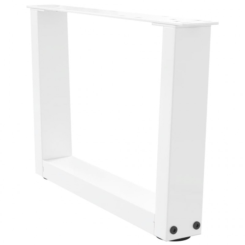 Nogi do stolika kawowego w kształcie litery V 2 szt. Białe 60x(30-31,3) cm Stal