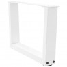 Nogi do stolika kawowego w kształcie litery V 2 szt. Białe 60x(30-31,3) cm Stal