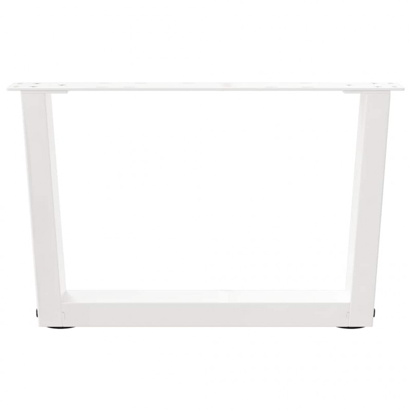 Nogi do stolika kawowego w kształcie litery V 2 szt. Białe 60x(30-31,3) cm Stal