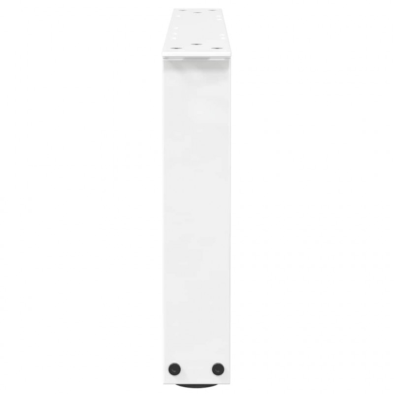 Nogi do stolika kawowego w kształcie litery V 2 szt. Białe 60x(30-31,3) cm Stal