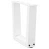 Nogi do stolika kawowego w kształcie litery V 2 szt. Białe 40x(30-31,3) cm Stal