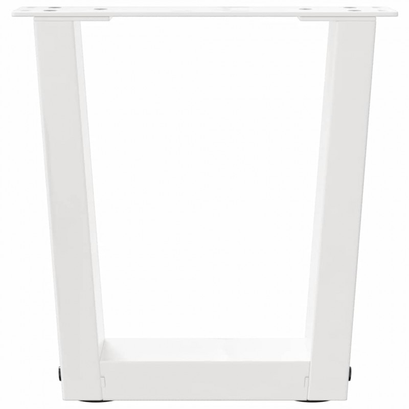 Nogi do stolika kawowego w kształcie litery V 2 szt. Białe 40x(30-31,3) cm Stal