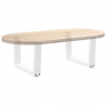 Nogi do stolika kawowego w kształcie litery V 2 szt. Białe 60x(30-31,3) cm Stal