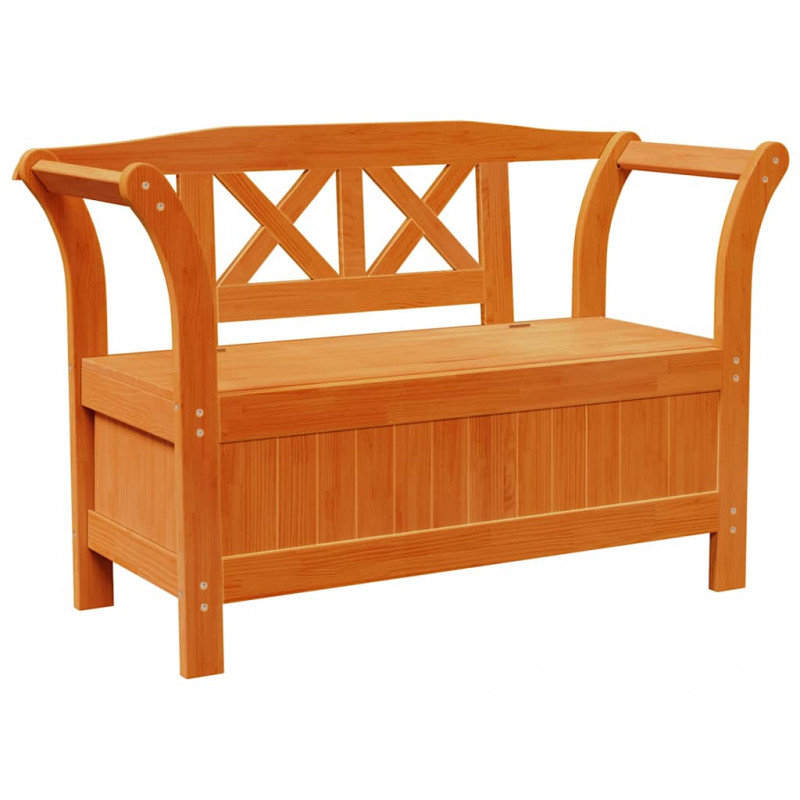 Ławka ogrodowa Brązowy 119 x 44 x 76 cm Lite drewno sosnowe