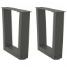 Nogi do stolika kawowego w kształcie litery V 2 szt. Antracyt 40x(30-31,3) cm Stal