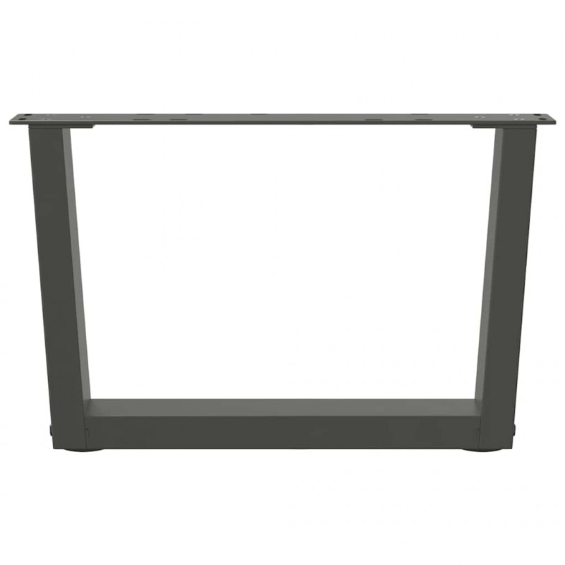 Nogi do stolika kawowego w kształcie litery V 2 szt. Antracyt 60x(30-31,3) cm Stal