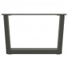 Nogi do stolika kawowego w kształcie litery V 2 szt. Antracyt 60x(30-31,3) cm Stal
