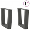 Nogi do stolika kawowego w kształcie litery V 2 szt. Antracyt 40x(30-31,3) cm Stal