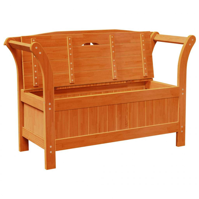 Ławka ogrodowa Brązowy 119 x 44 x 76 cm Lite drewno sosnowe