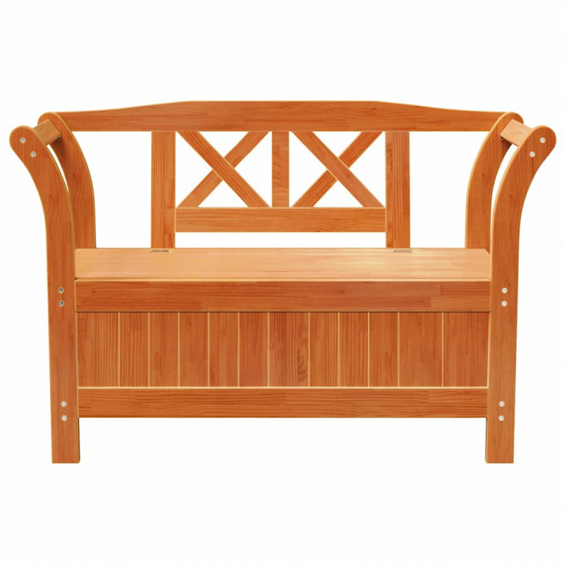 Ławka ogrodowa Brązowy 119 x 44 x 76 cm Lite drewno sosnowe