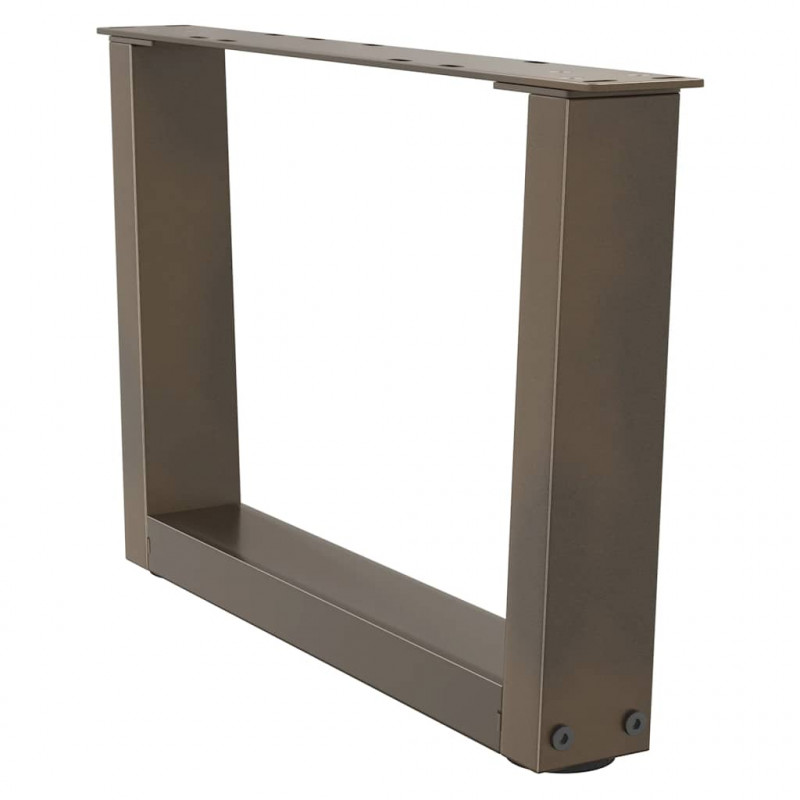 Nogi do stolika kawowego w kształcie litery V 2 szt. Naturalna stal 60x(30-31,3) cm Stal