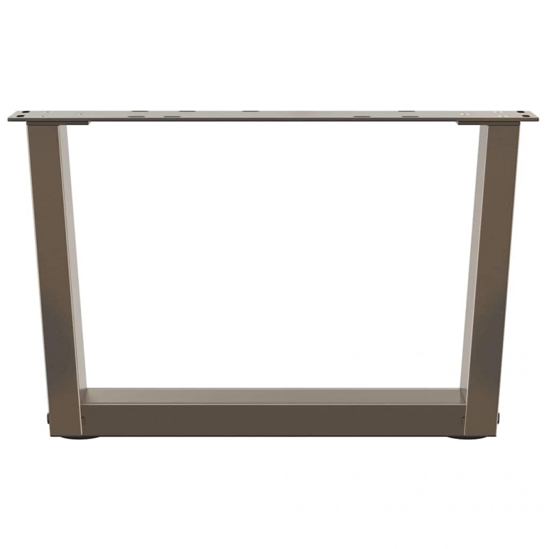 Nogi do stolika kawowego w kształcie litery V 2 szt. Naturalna stal 60x(30-31,3) cm Stal
