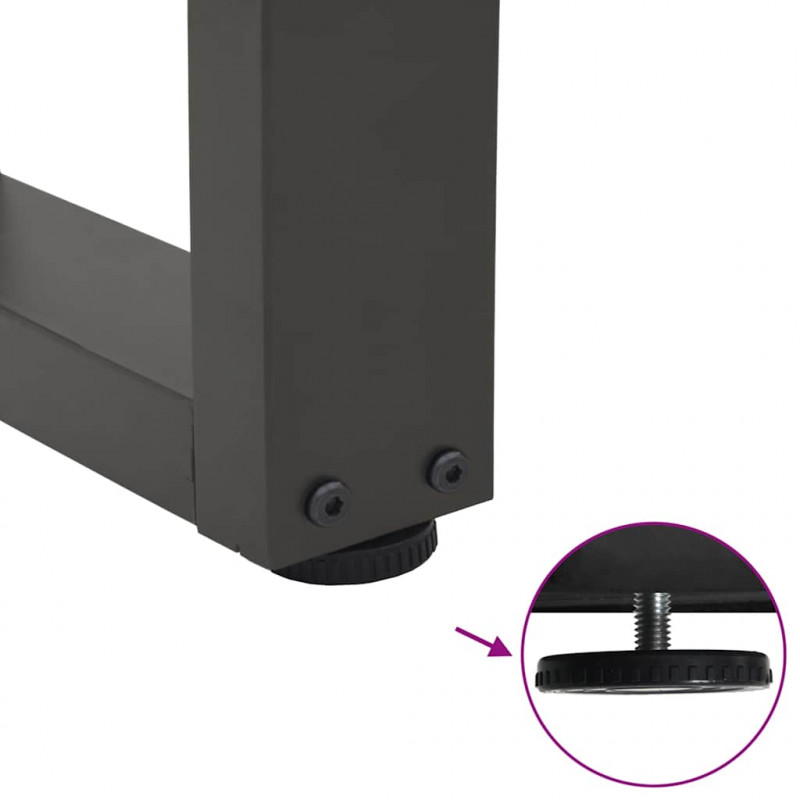 Nogi do stolika kawowego w kształcie litery V 2 szt. Antracyt 40x(30-31,3) cm Stal