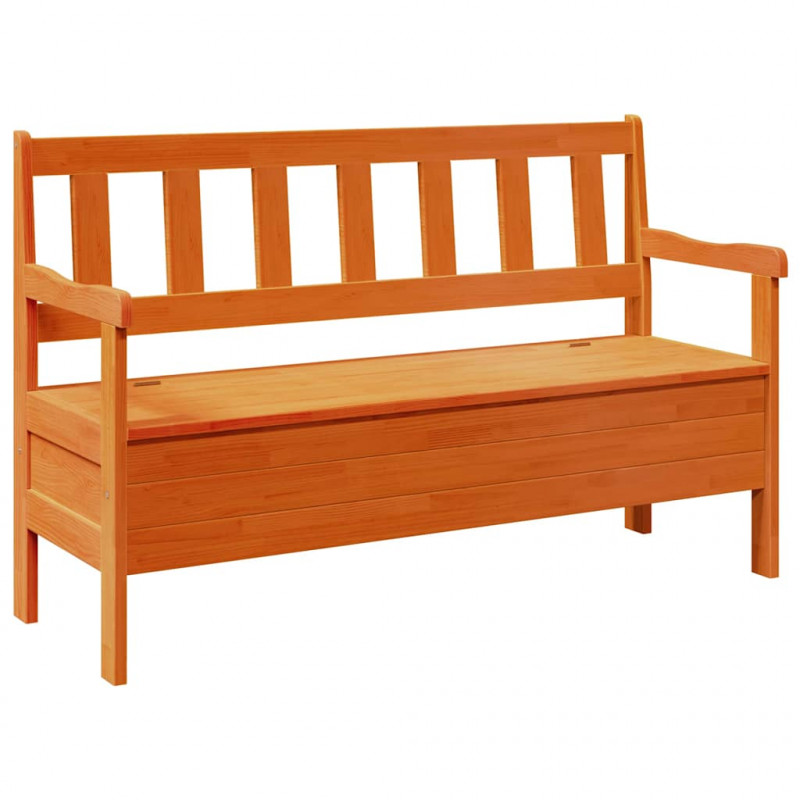 Ławka ogrodowa Brązowy 119 x 44 x 76 cm Lite drewno sosnowe