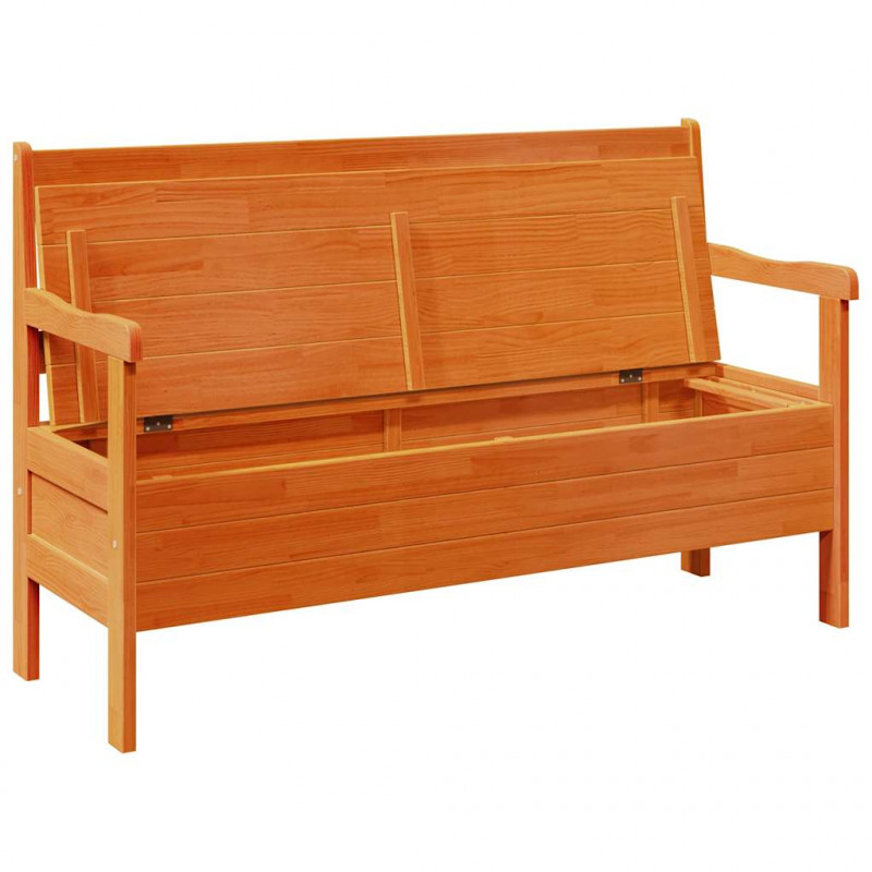 Ławka ogrodowa Brązowy 119 x 44 x 76 cm Lite drewno sosnowe