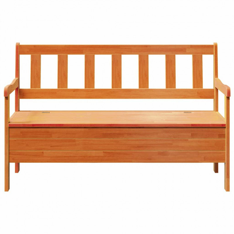 Ławka ogrodowa Brązowy 119 x 44 x 76 cm Lite drewno sosnowe