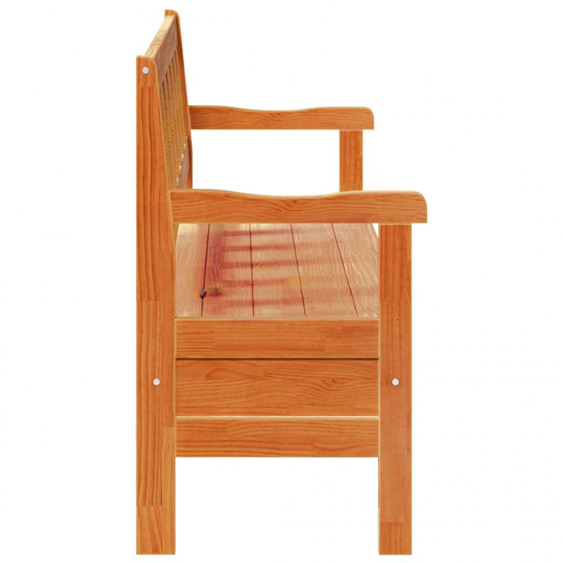 Ławka ogrodowa Brązowy 119 x 44 x 76 cm Lite drewno sosnowe