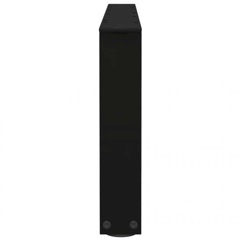 Nogi do stolika kawowego w kształcie litery V 2 szt. Czarne 70x(30-31,3) cm Stalowe