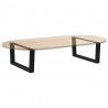 Nogi do stolika kawowego w kształcie litery V 2 szt. Czarne 70x(30-31,3) cm Stalowe