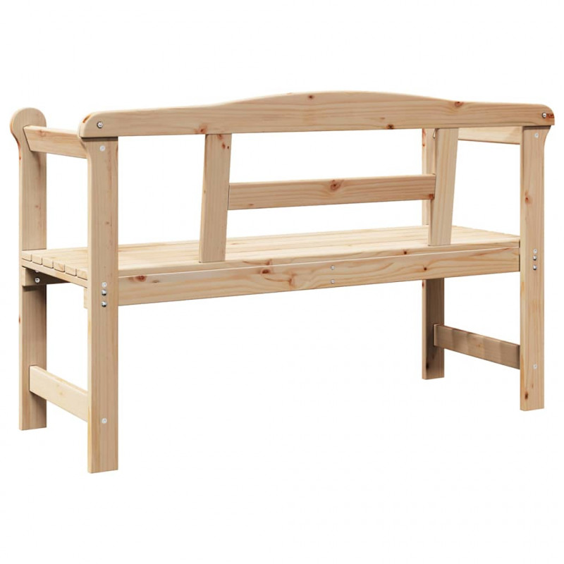 Ławka ogrodowa Naturalny 119 x 44 x 76 cm Drewno sosnowe