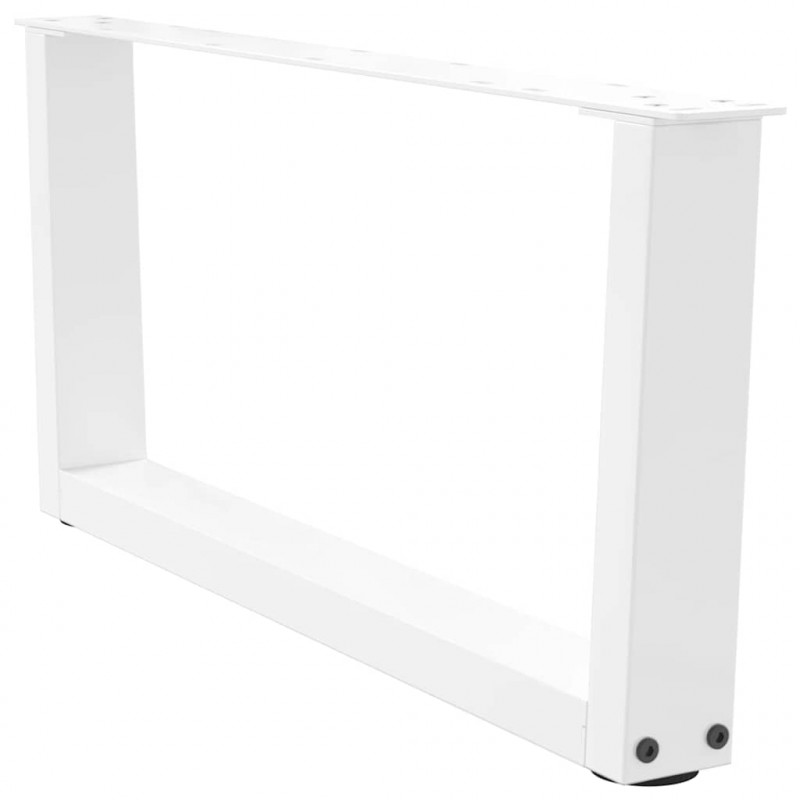 Nogi do stolika kawowego w kształcie litery V 2 szt. Białe 70x(30-31,3) cm Stal