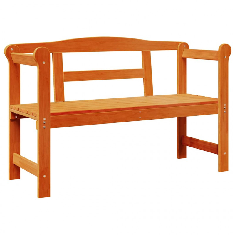 Ławka ogrodowa Brązowy 119 x 44 x 76 cm Lite drewno sosnowe
