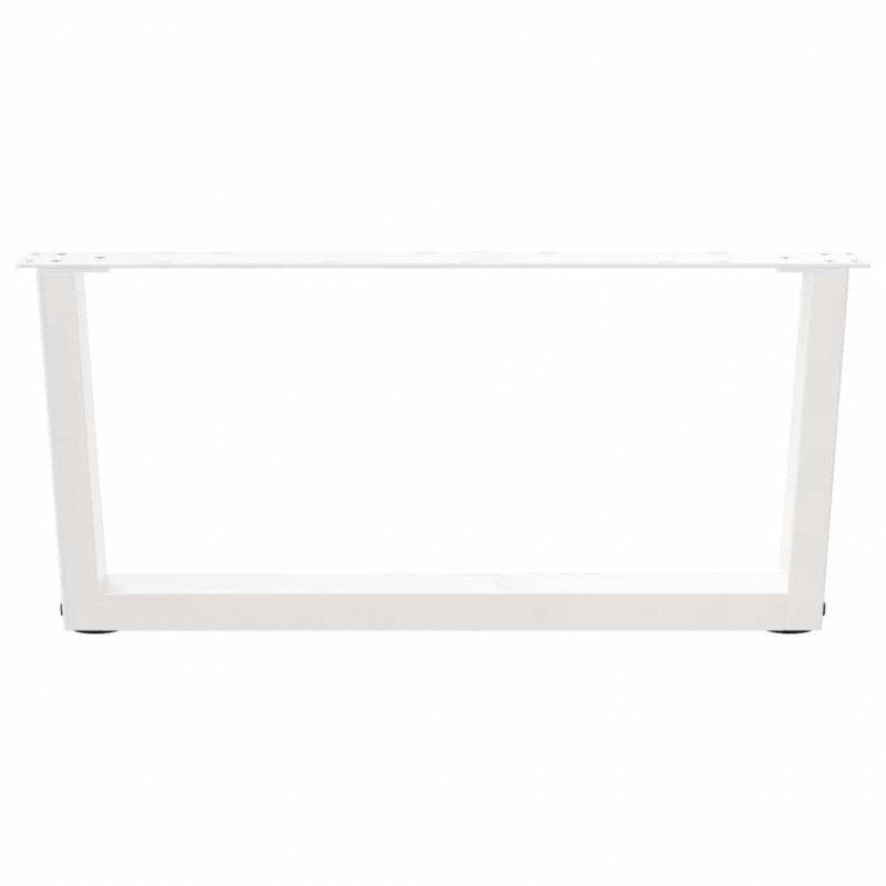 Nogi do stolika kawowego w kształcie litery V 2 szt. Białe 70x(30-31,3) cm Stal