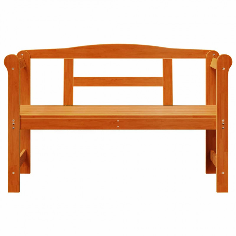 Ławka ogrodowa Brązowy 119 x 44 x 76 cm Lite drewno sosnowe
