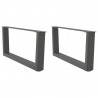Nogi do stolika kawowego w kształcie litery V 2 szt. Antracyt 70x(30-31,3) cm Stal