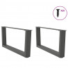 Nogi do stolika kawowego w kształcie litery V 2 szt. Antracyt 70x(30-31,3) cm Stal