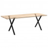 Nogi do stołu jadalnego w kształcie litery X 2 szt. Czarne 70x(72-73) cm Stal