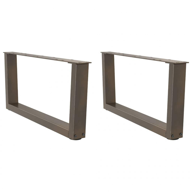 Nogi do stolika kawowego w kształcie litery V 2 szt. Naturalna stal 70x(30-31,3) cm Stal