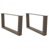 Nogi do stolika kawowego w kształcie litery V 2 szt. Naturalna stal 70x(30-31,3) cm Stal