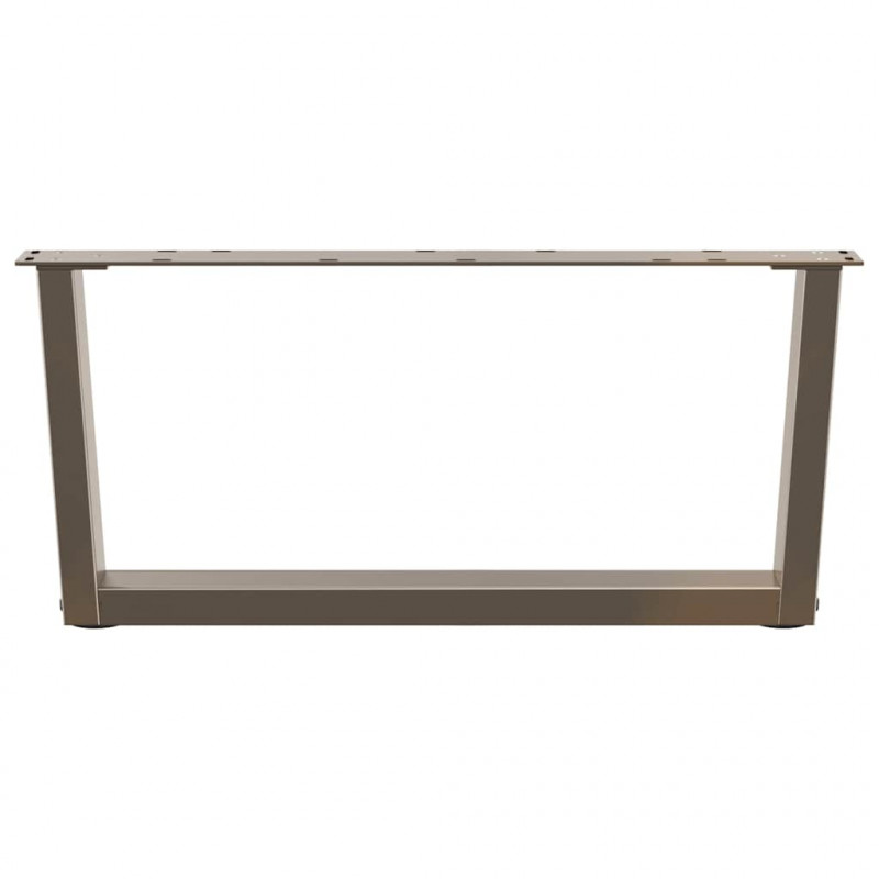Nogi do stolika kawowego w kształcie litery V 2 szt. Naturalna stal 70x(30-31,3) cm Stal