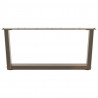 Nogi do stolika kawowego w kształcie litery V 2 szt. Naturalna stal 70x(30-31,3) cm Stal